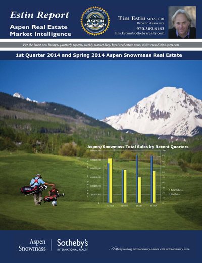 The Estin Report: 1st Quarter and Spring 2014: State of the Aspen Real Estate Market Image